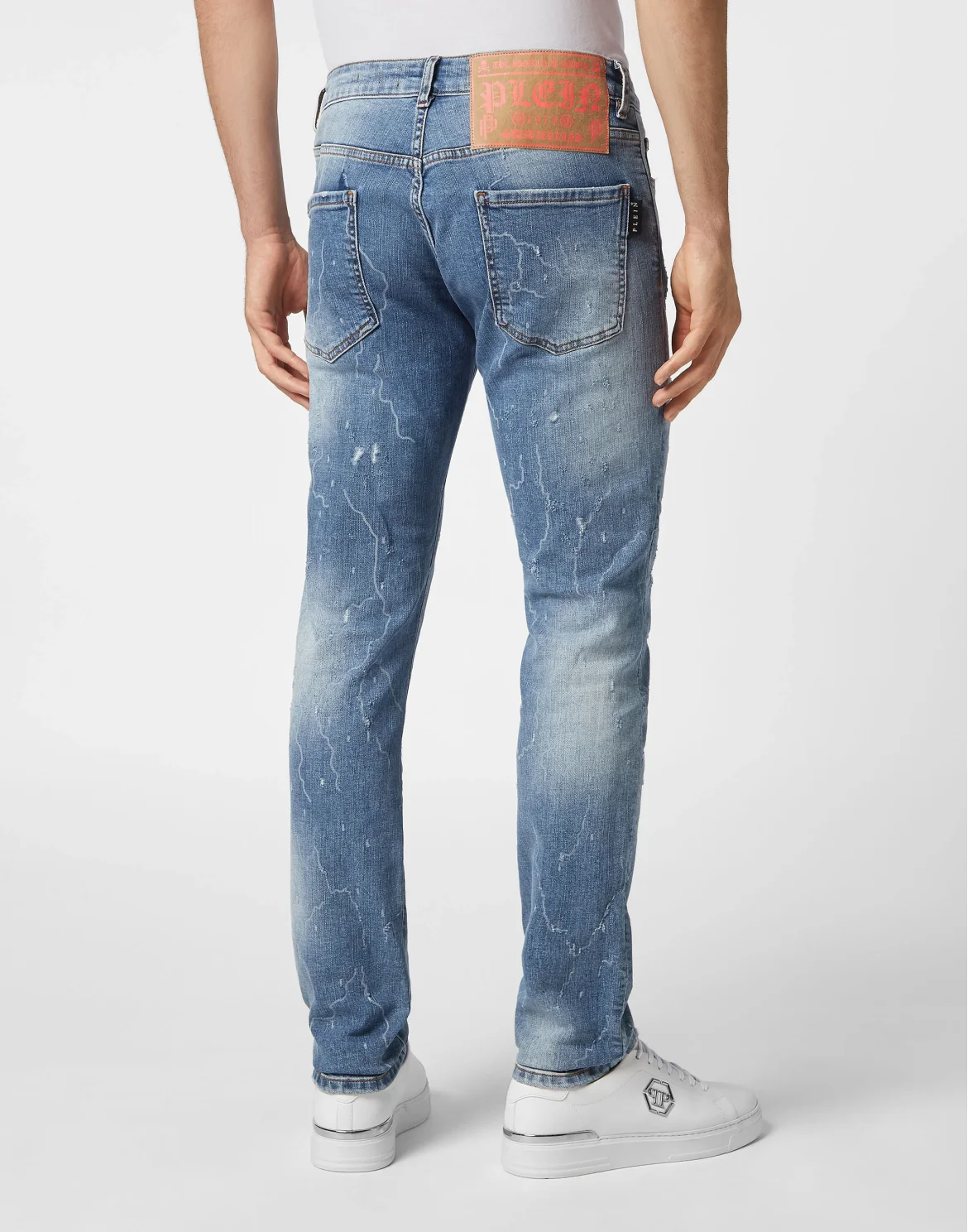 Denim Trousers Super Straight Cut Skull&Bones, цвет: Синий