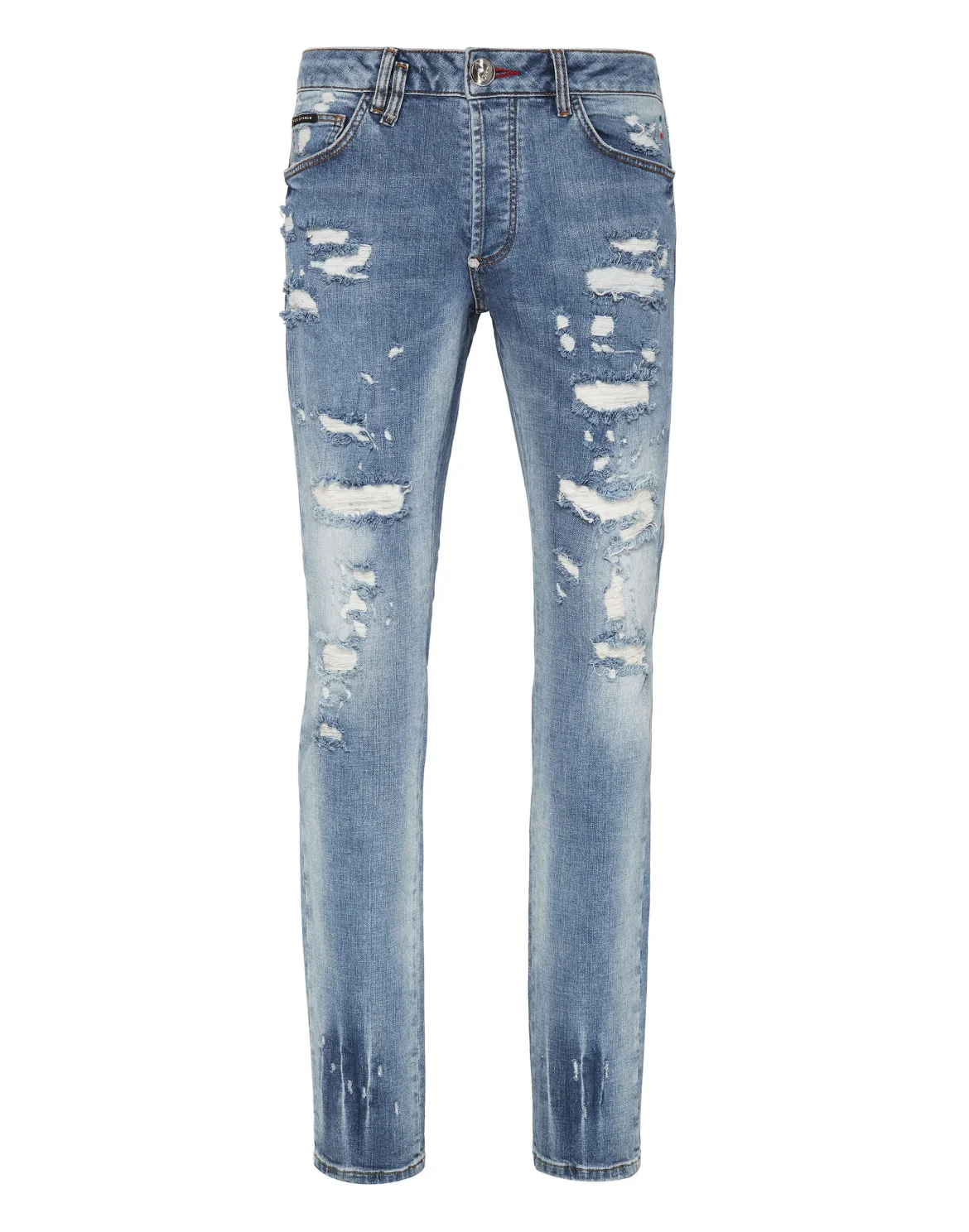 Denim Trousers Super Straight Cut Skull&Bones, цвет: Синий