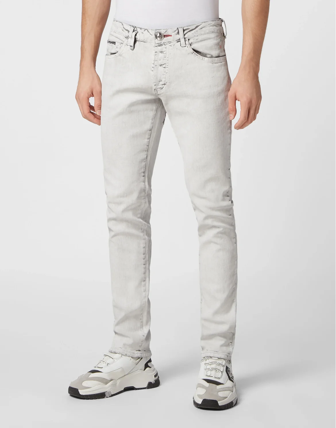 Denim Trousers Super Straight Cut Skull&Bones, цвет: Белый