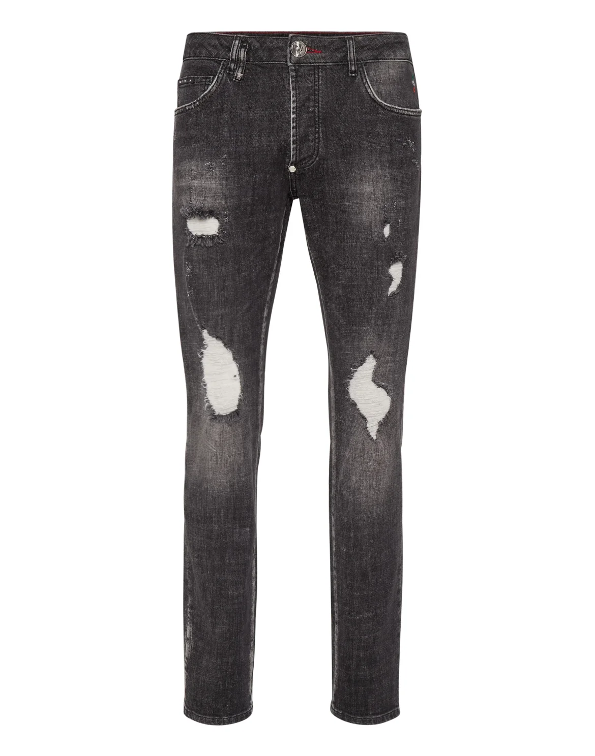 Denim Trousers Super Straight Cut Skull&Bones, цвет: Черный
