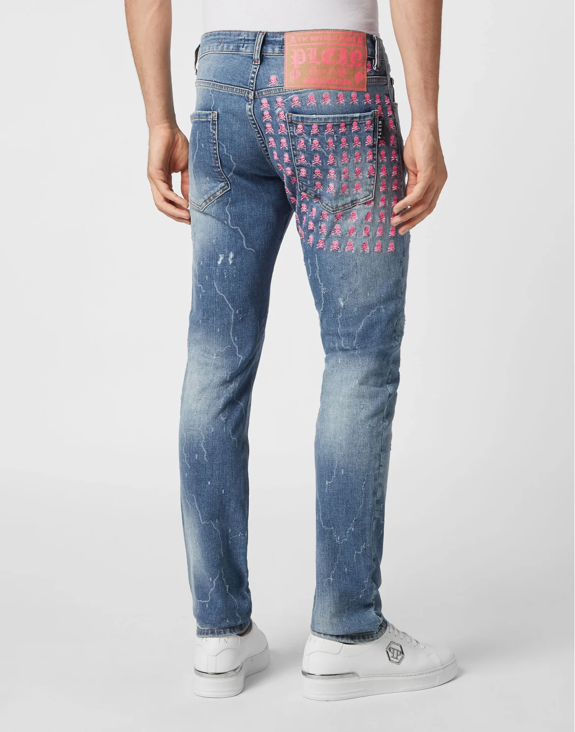 Denim Trousers Super Straight Cut Skull&Bones, цвет: Синий