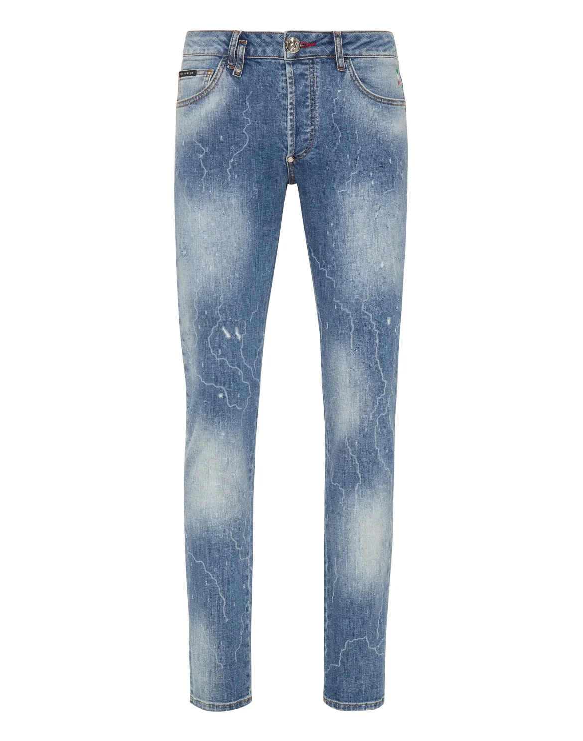 Denim Trousers Super Straight Cut Skull&Bones, цвет: Синий