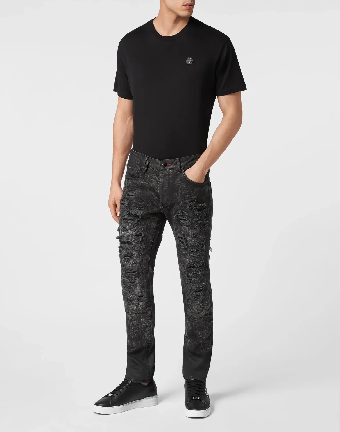 Denim Trousers Super Straight Cut, цвет: Черный