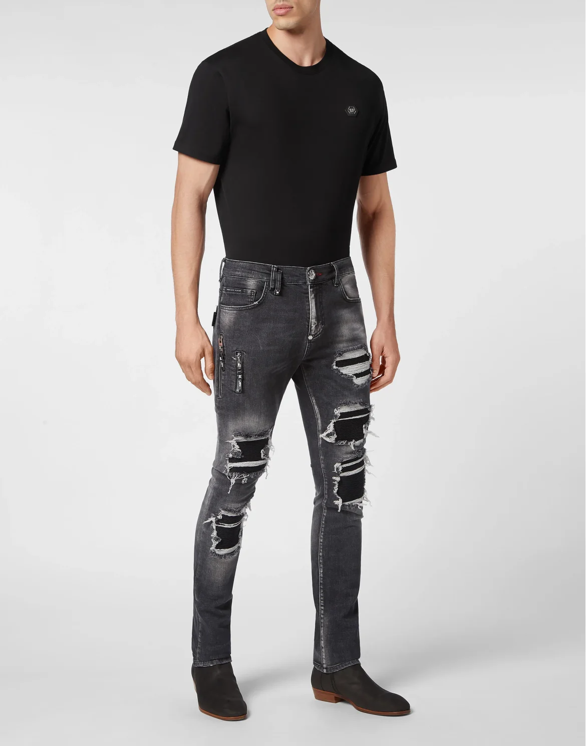 Denim Trousers Rock Star Fit, цвет: Черный