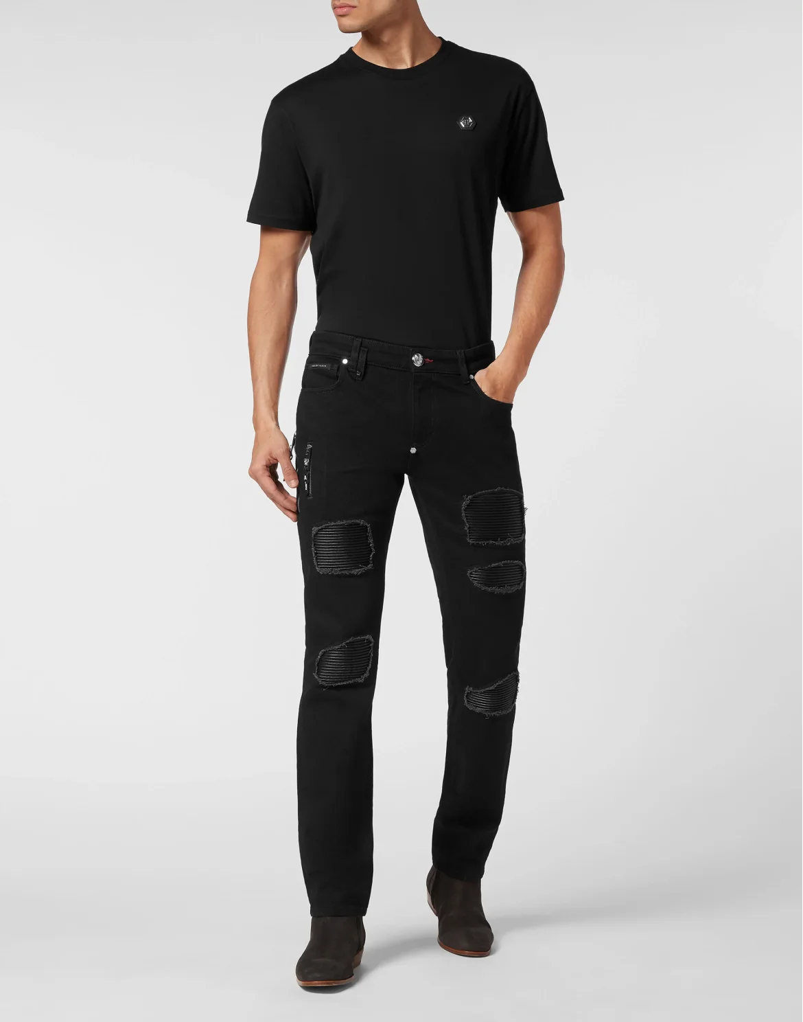 Denim Trousers Rock Star Fit, цвет: Черный