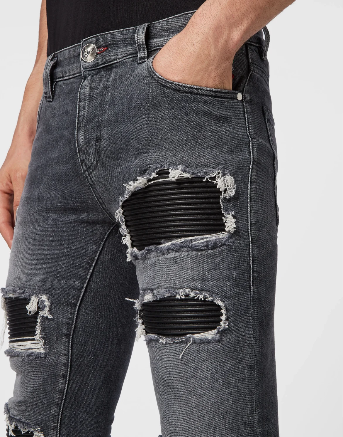 Denim Trousers Rock Star Fit, цвет: Серебристый