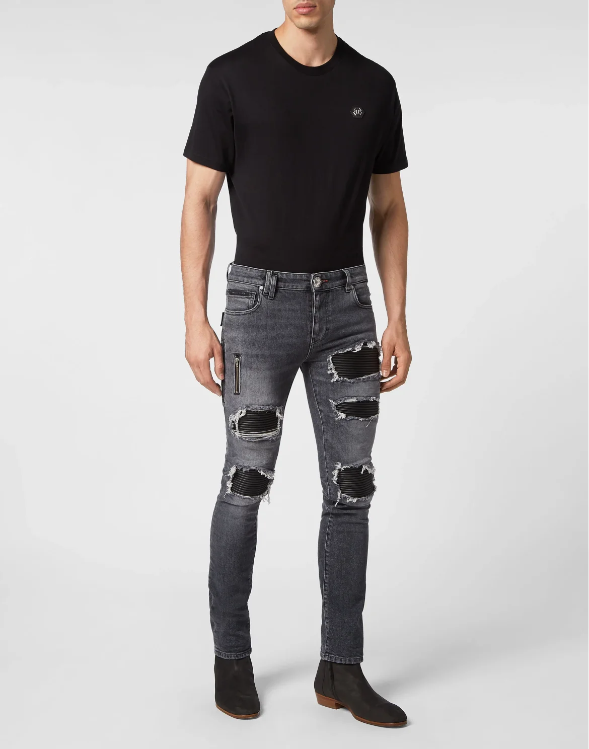 Denim Trousers Rock Star Fit, цвет: Серебристый