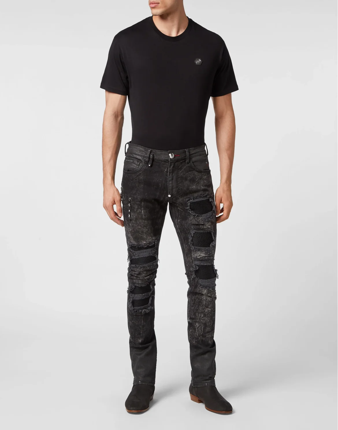 Denim Trousers Rock Star Fit, цвет: Черный