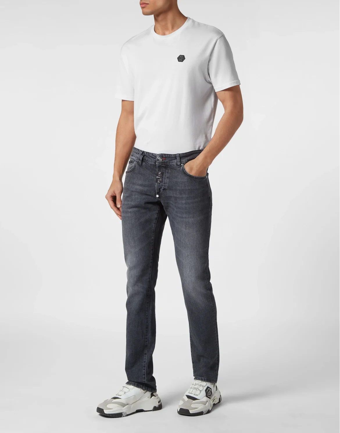 Denim Trousers Super Straight Cut Premium, цвет: Серебристый