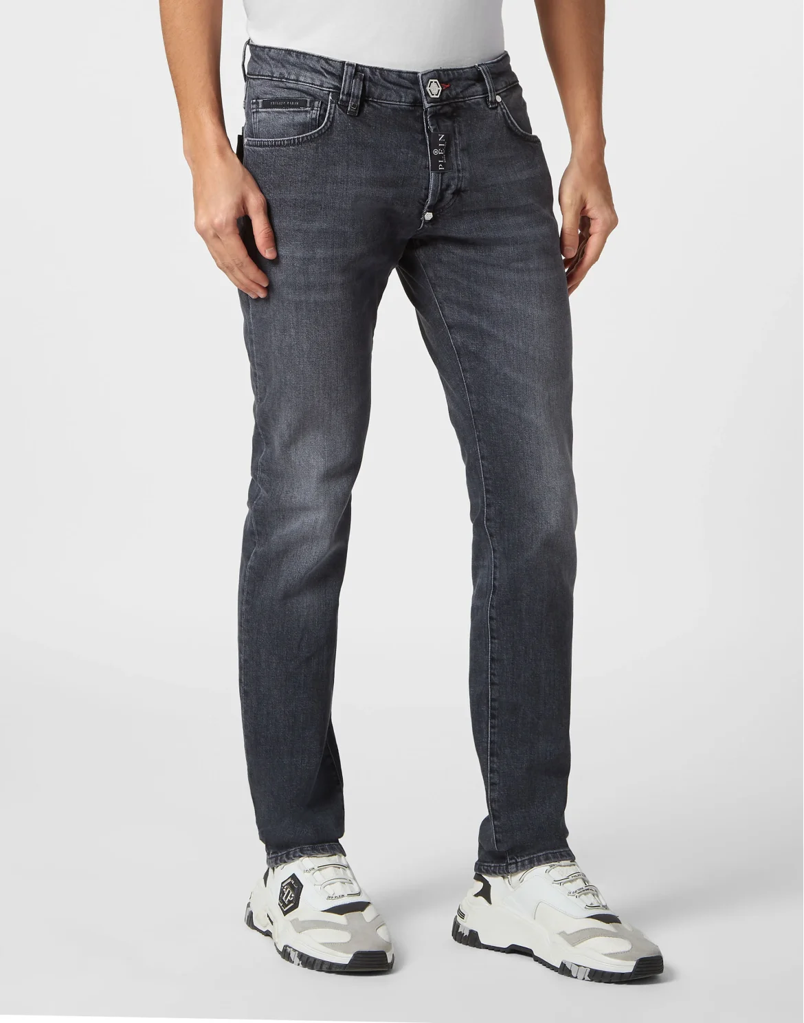 Denim Trousers Super Straight Cut Premium, цвет: Серебристый