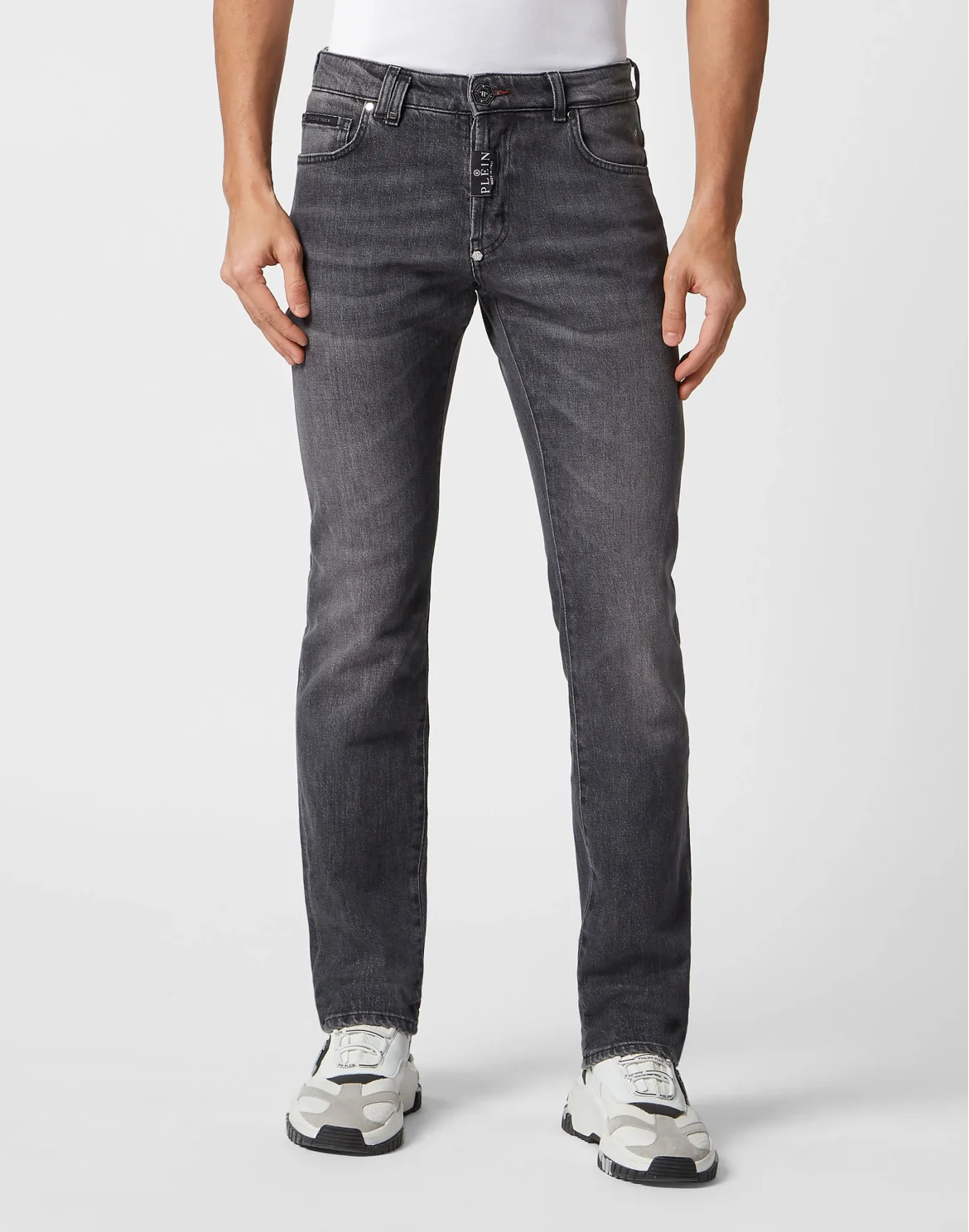Denim Trousers Straight Supreme Comfort Fit, цвет: Серебристый