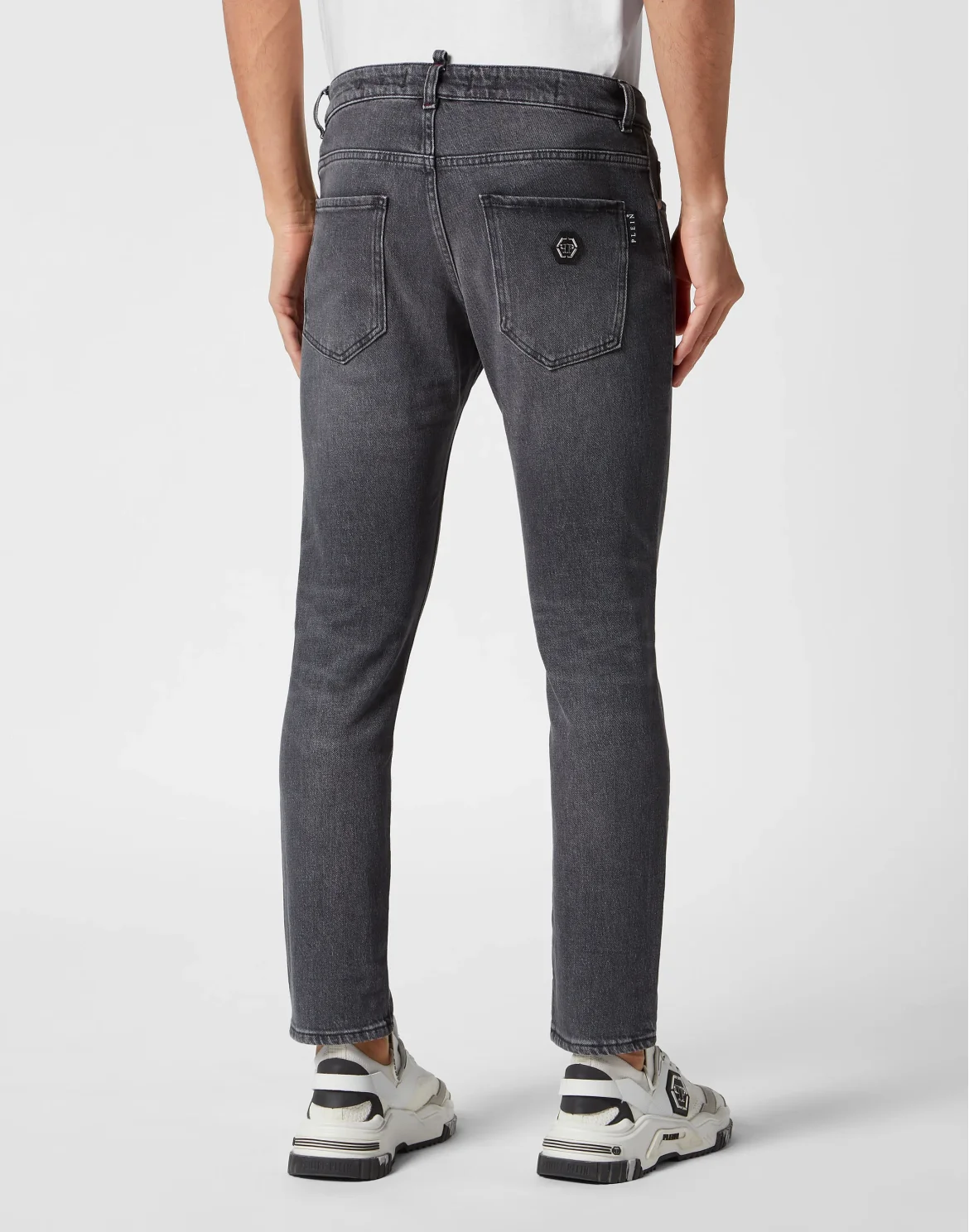 Denim Trousers Skinny Fit, цвет: Серебристый