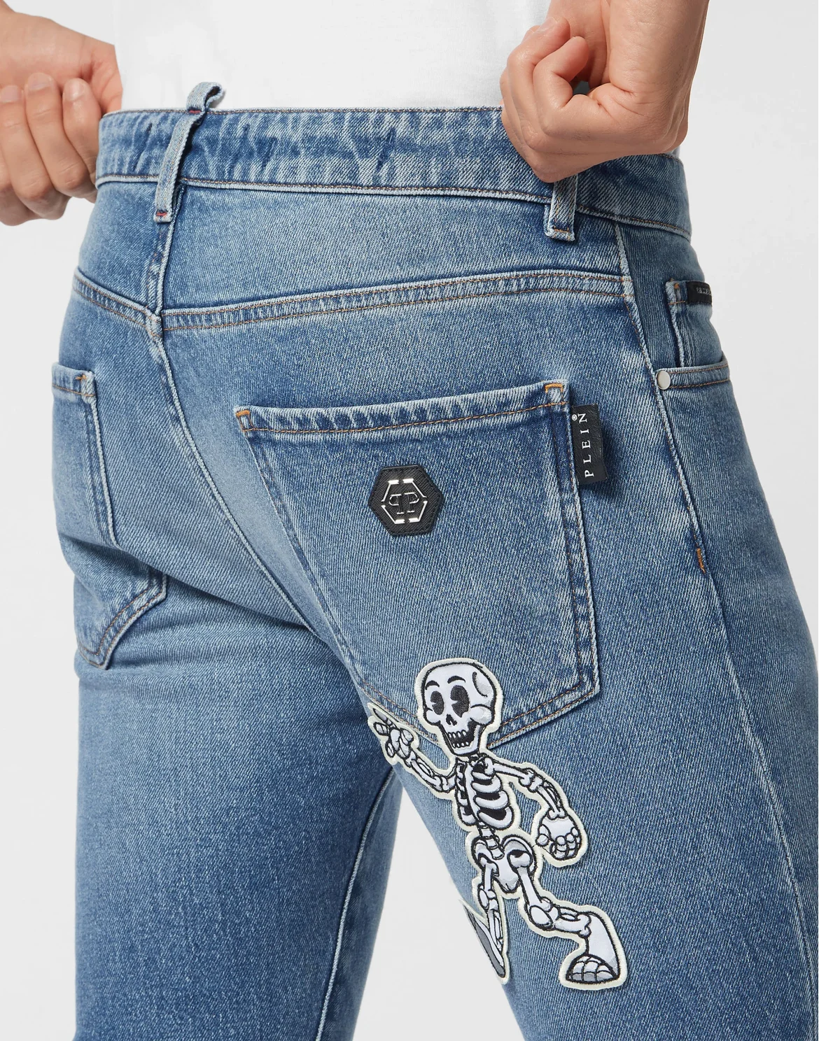 Denim Trousers Skinny Fit, цвет: Синий