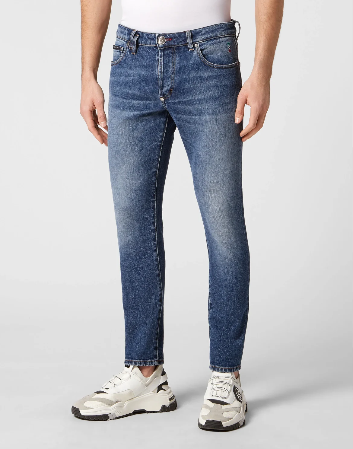 Denim Trousers Skinny Fit, цвет: Синий