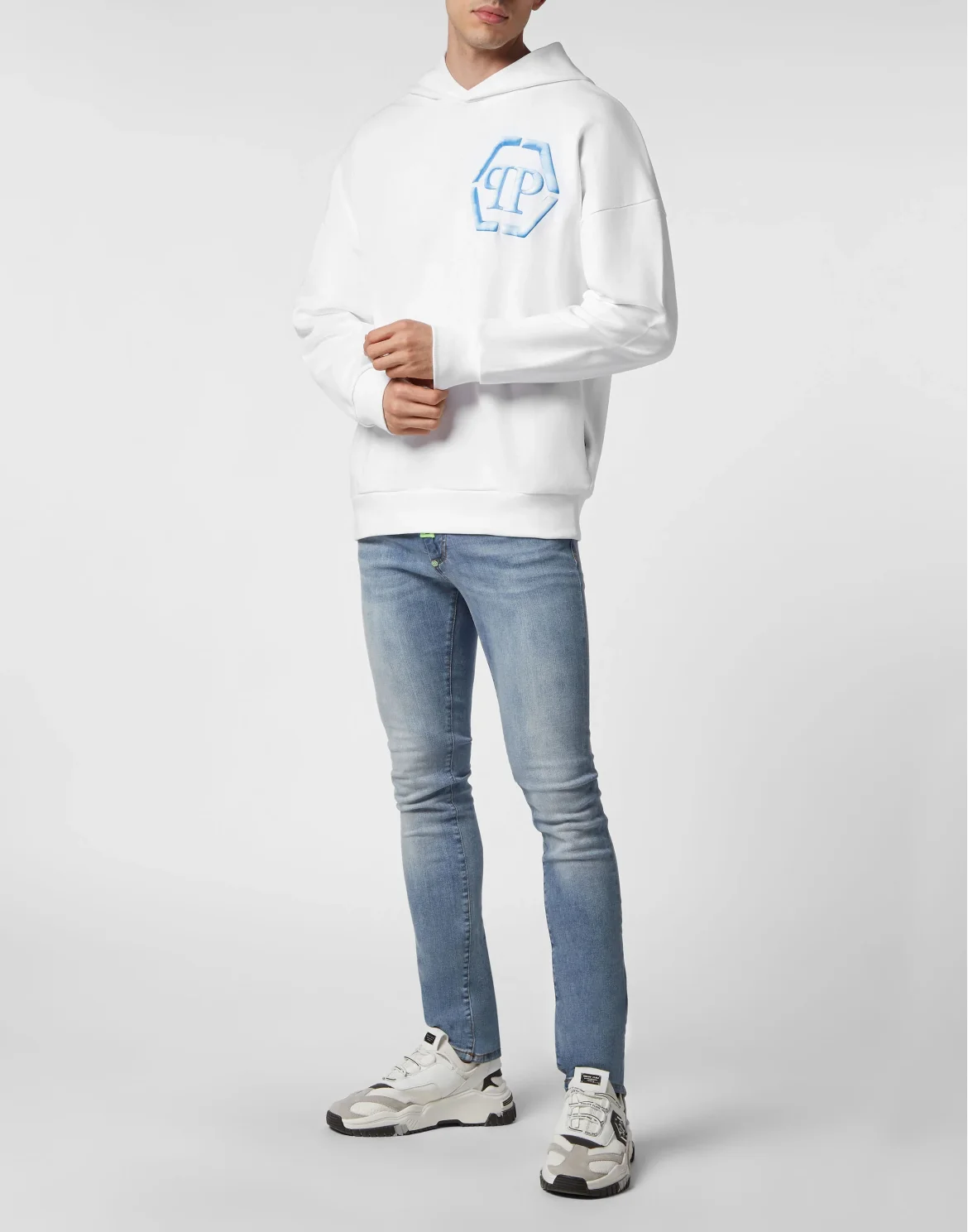 Hoodie Sweatshirt Hexagon, цвет: Белый