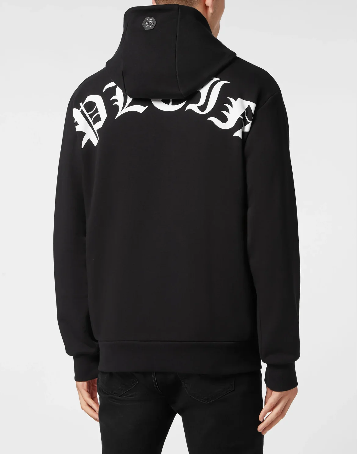 Hoodie Sweatshirt with Crystals Smile, цвет: Черный