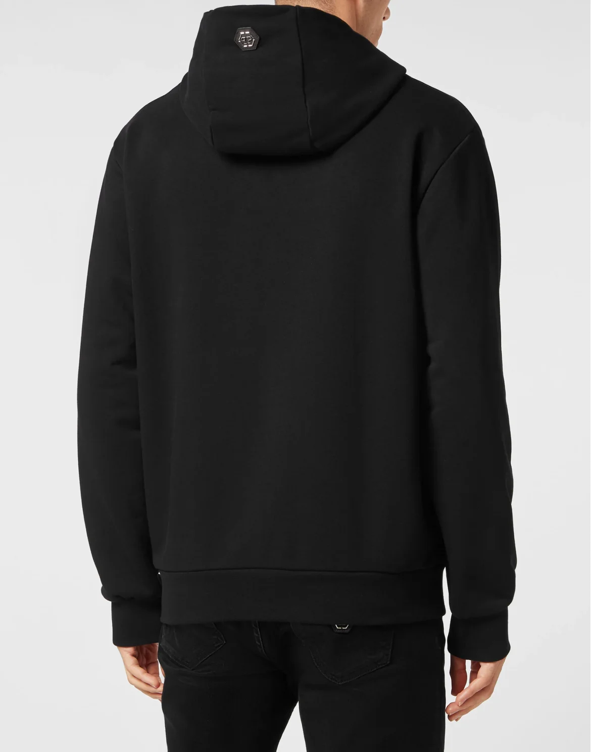 Hoodie Sweatshirt with Crystals Skull, цвет: Черный