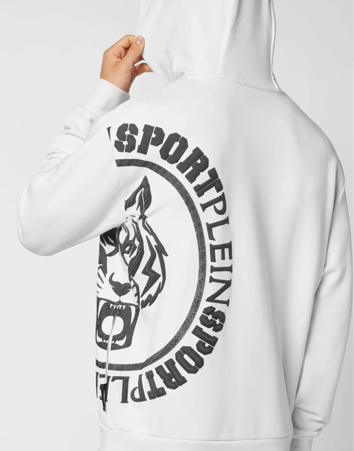 Hoodie Sweatshirt Carbon Tiger, цвет: Белый