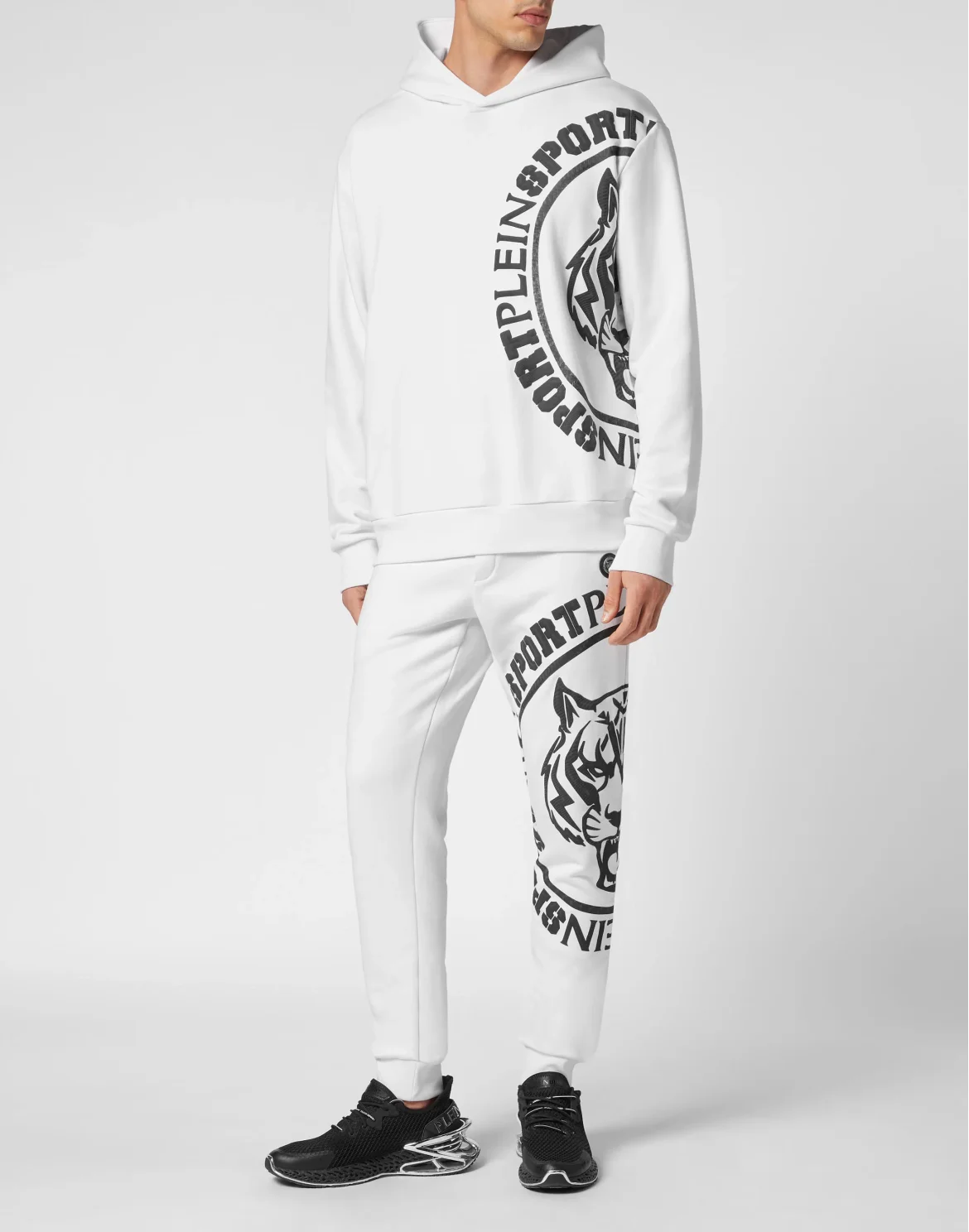 Hoodie Sweatshirt Carbon Tiger, цвет: Белый