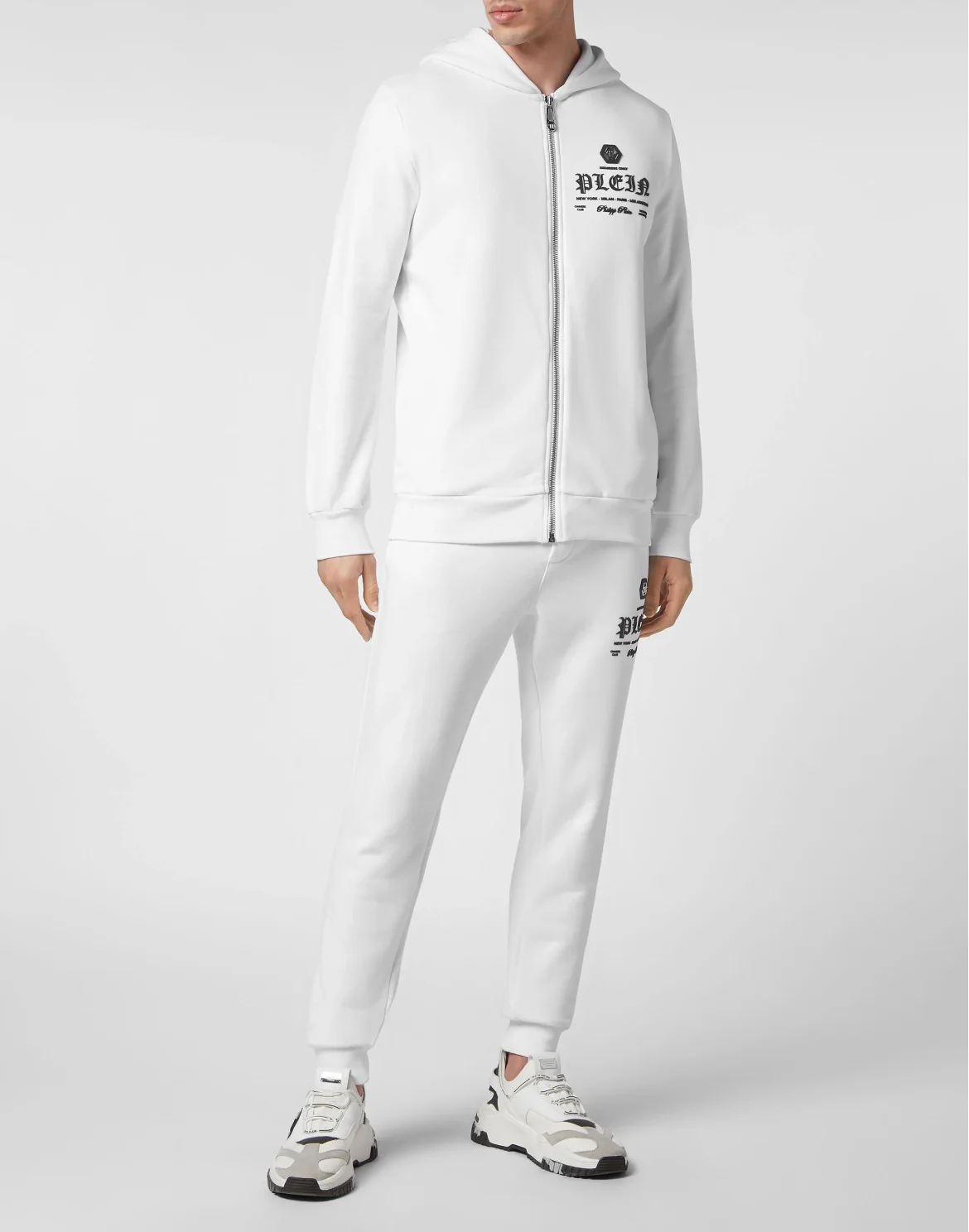 Hoodie Sweatjacket Gothic Plein, цвет: Белый