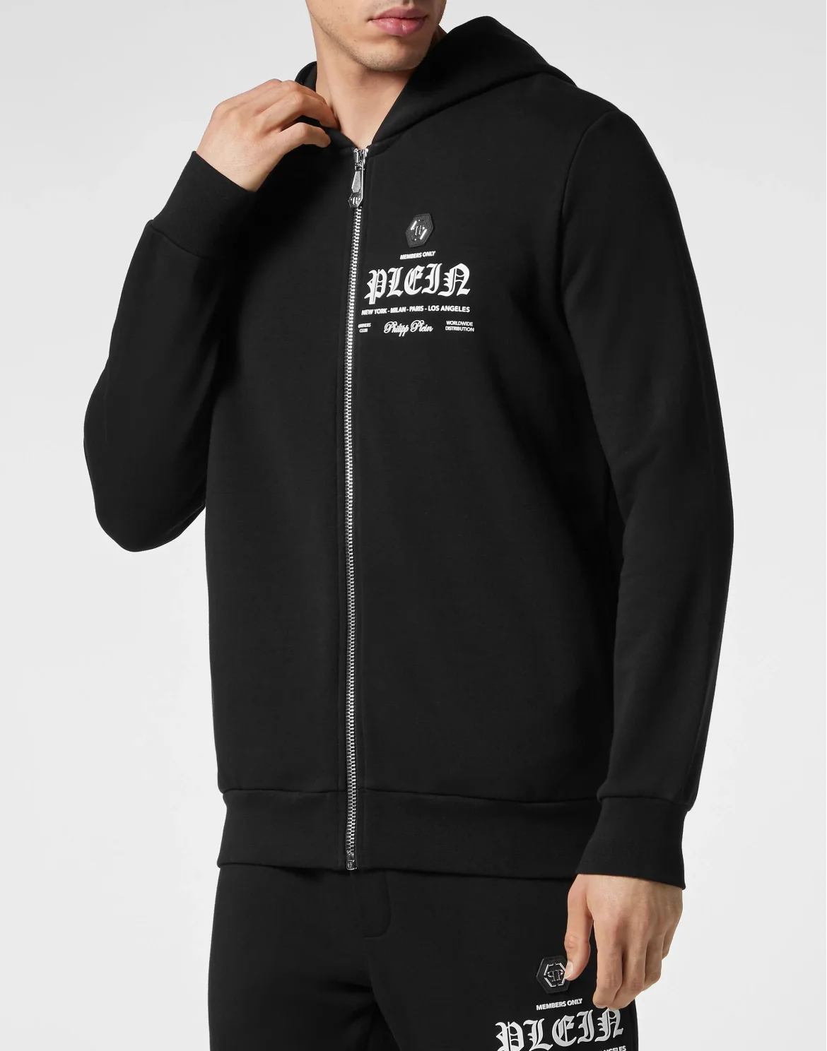 Hoodie Sweatjacket Gothic Plein, цвет: Черный