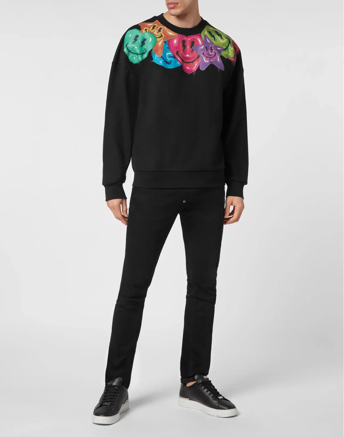 Sweatshirt Roundneck Smile, цвет: Черный