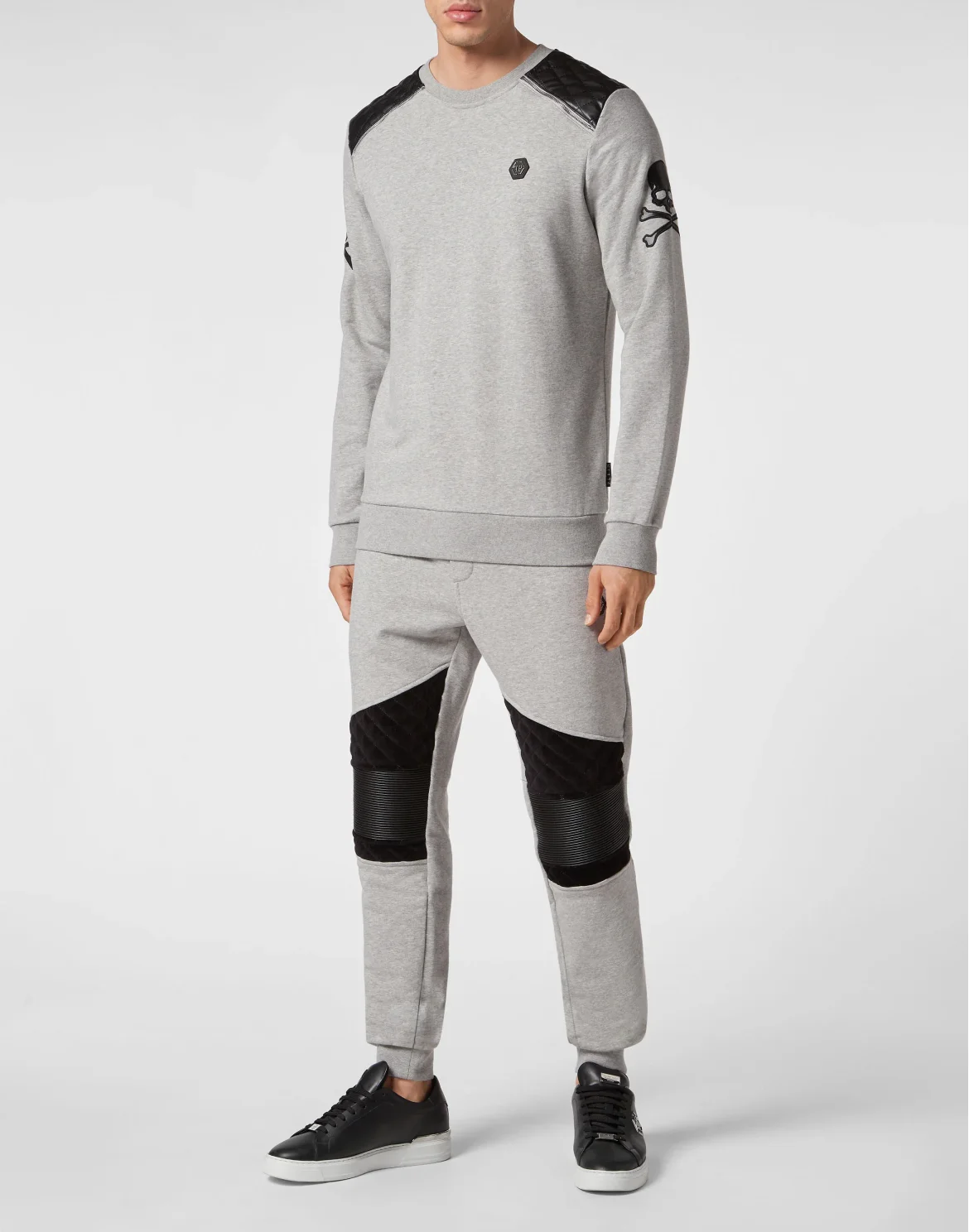 Zip Chain Sweatshirt LS Gothic Plein, цвет: Серый