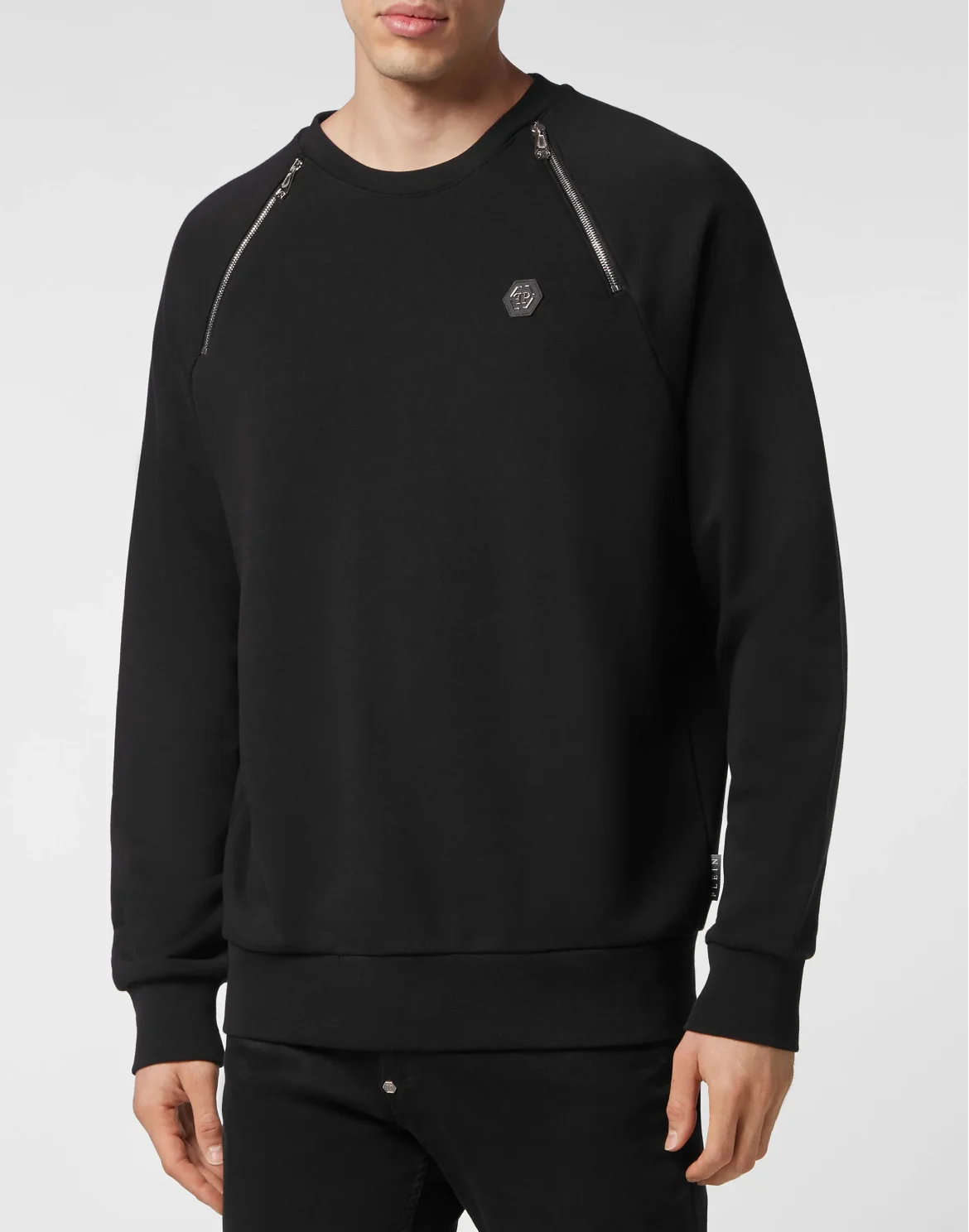 Zip Chain Sweatshirt LS, цвет: Черный
