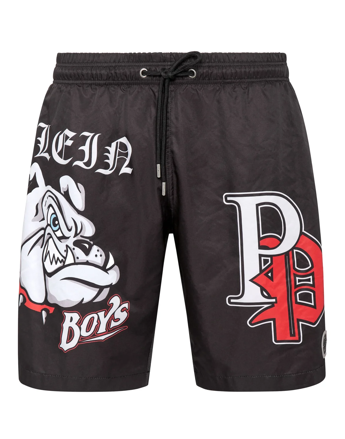 Jogging Shorts with Bulldog Print, цвет: Черный
