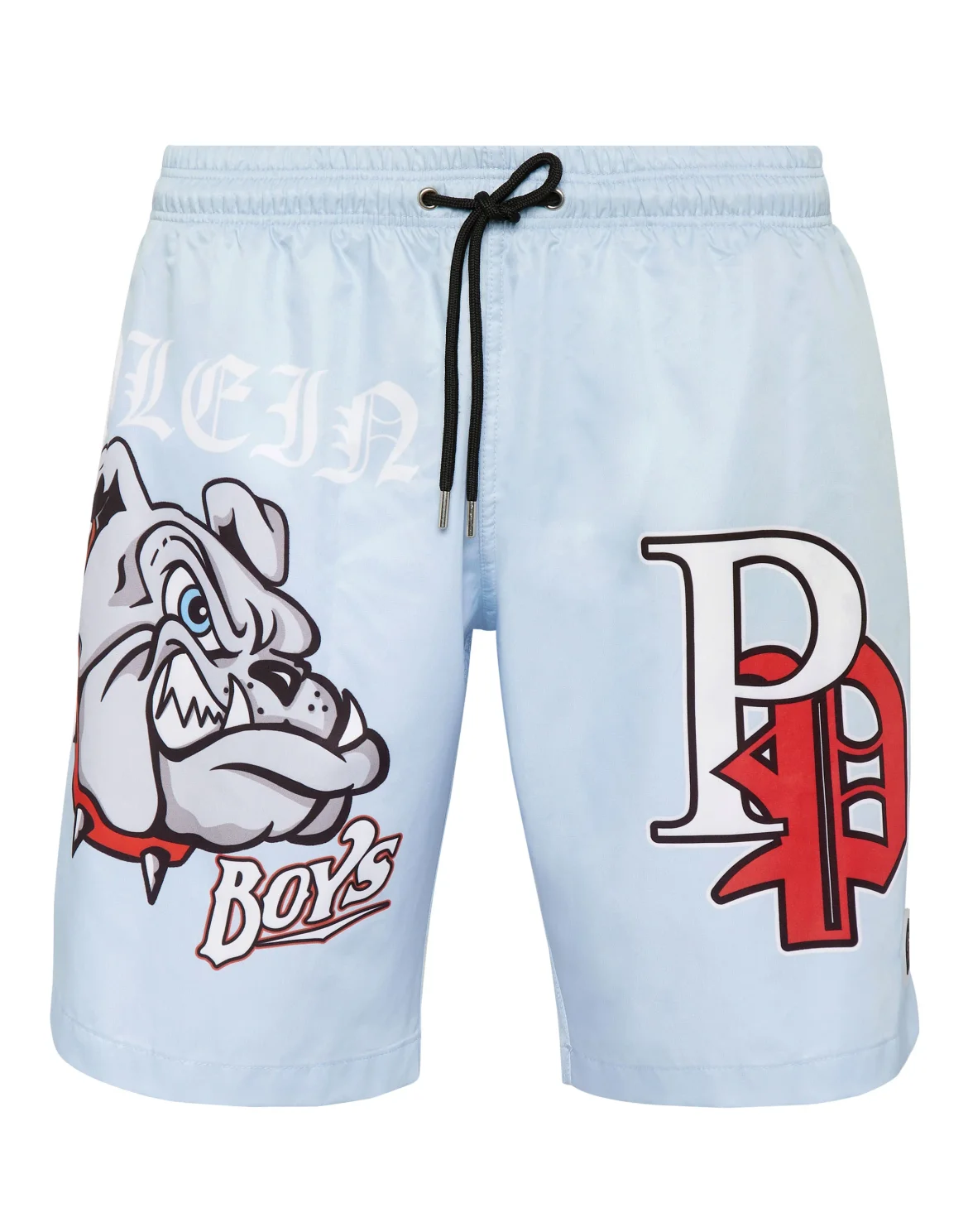 Jogging Shorts with Bulldog Print, цвет: Голубой
