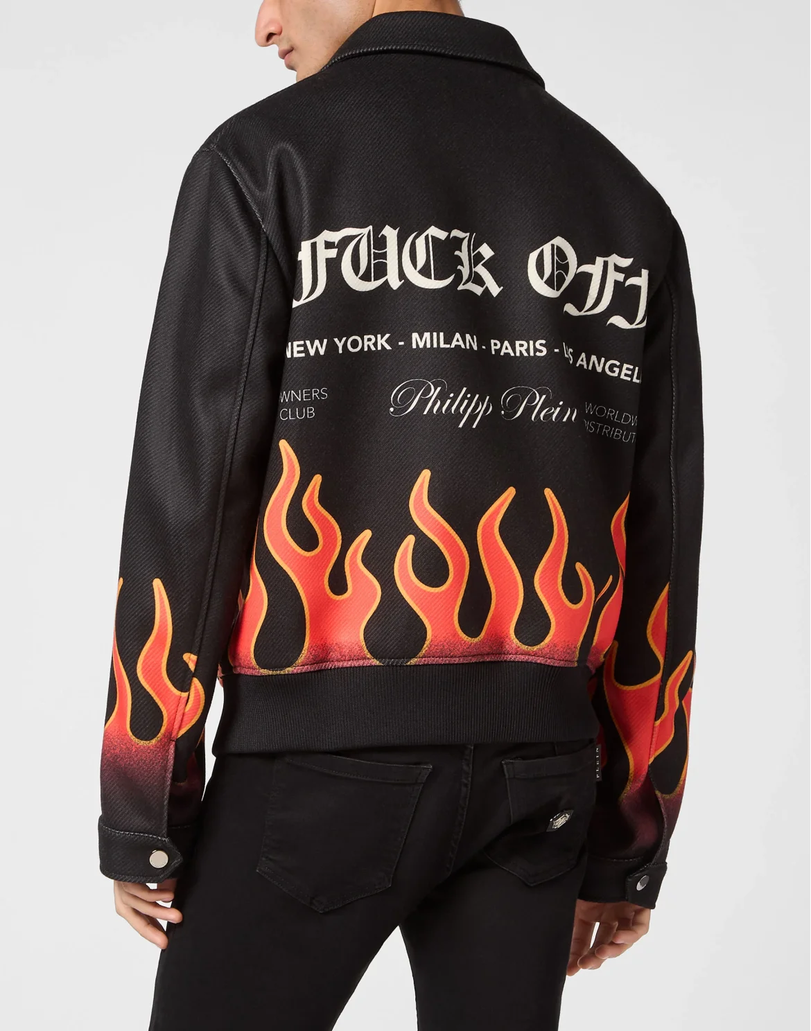 Collared Bomber Flame, цвет: Черный
