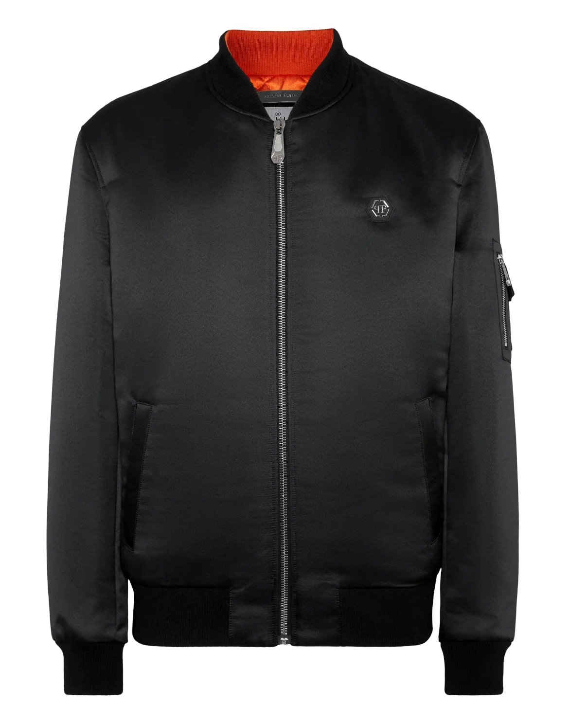 Satin Top Gun Bomber Skull&Bones, цвет: Черный
