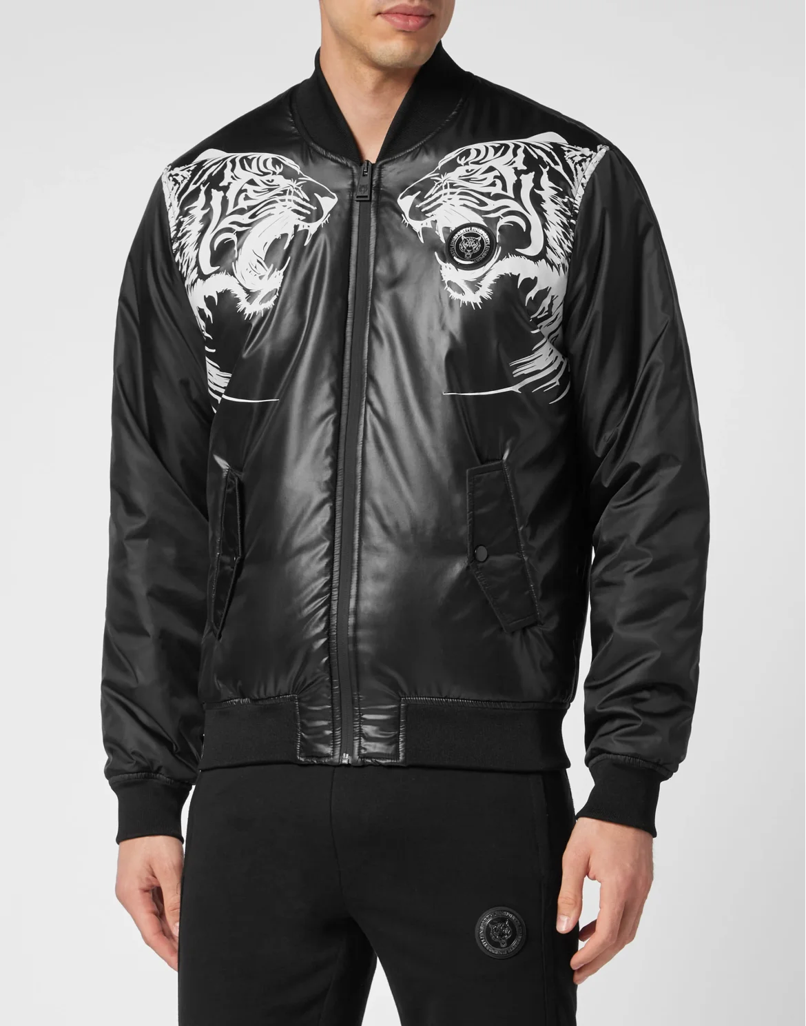 Nylon Bomber Tiger, цвет: Черный