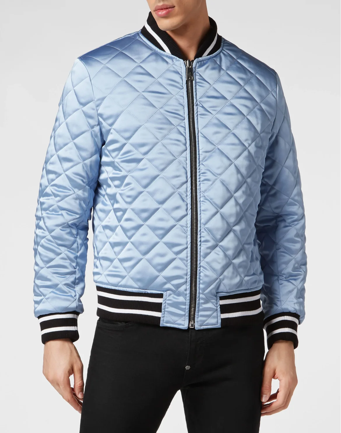 Satin Bomber Smile, цвет: Черный