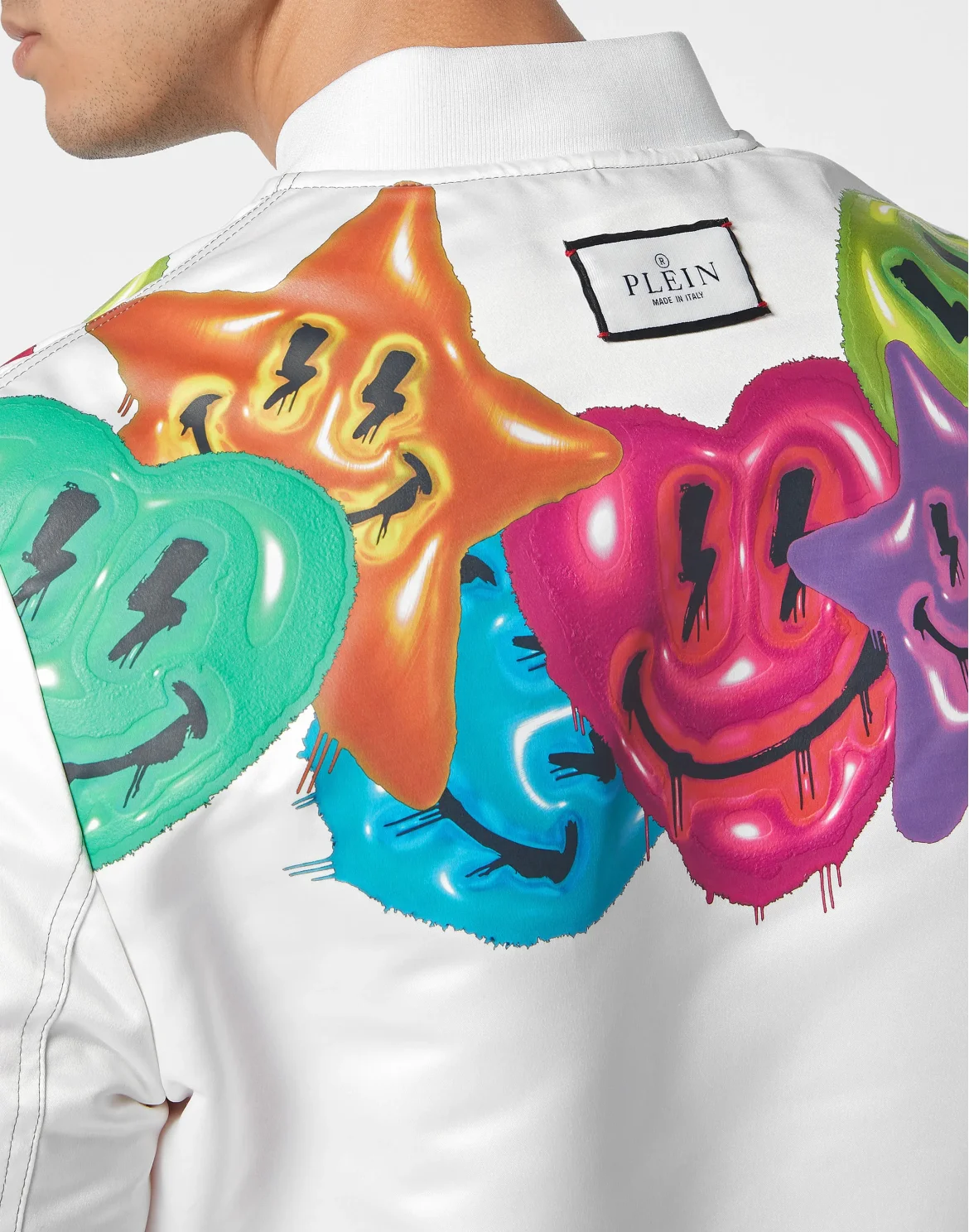 Satin Bomber Smile, цвет: Белый