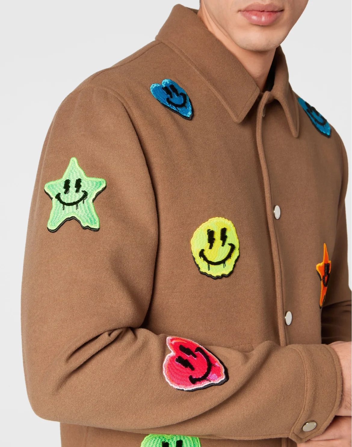 Collared Bomber Shirt, цвет: Бежевый