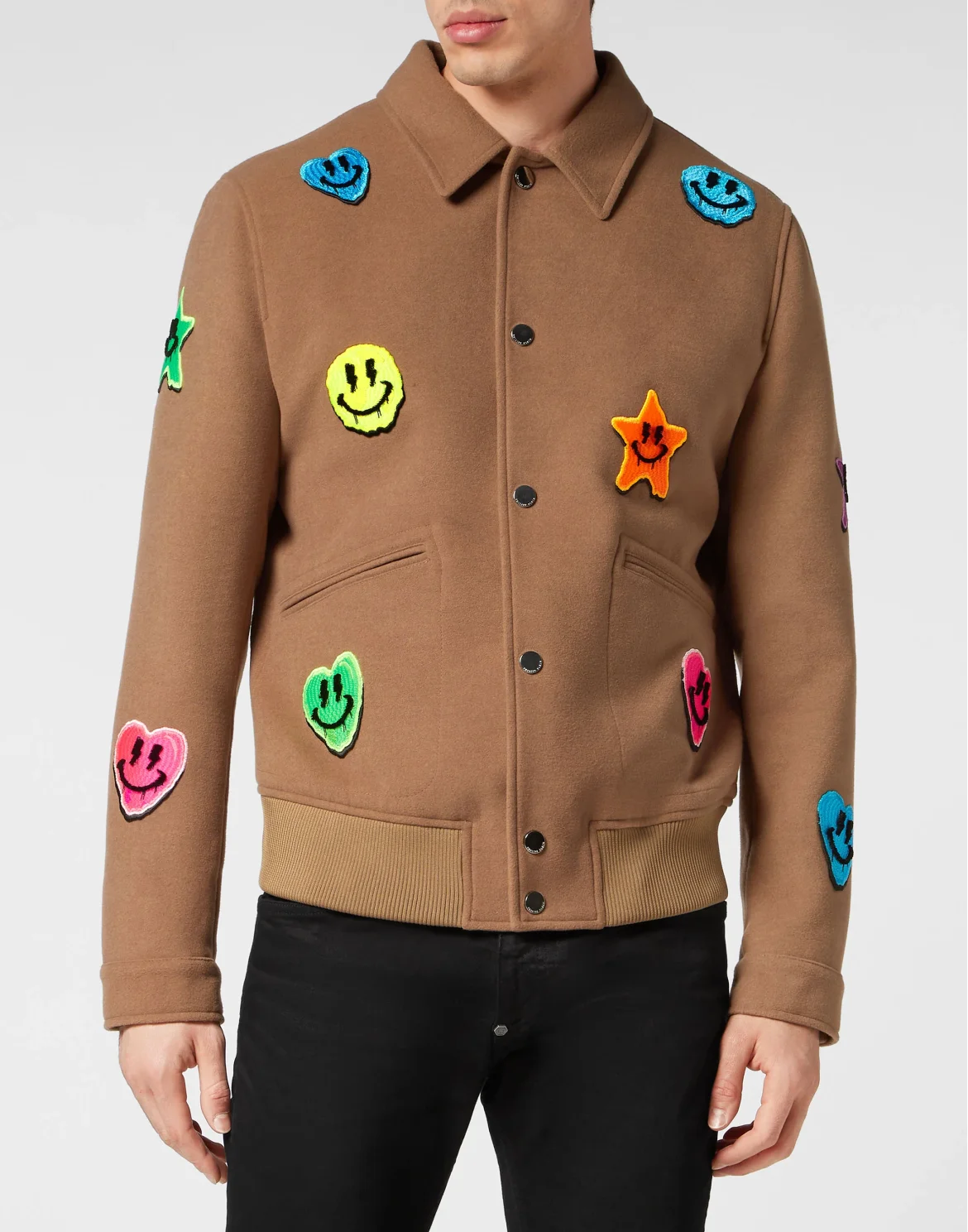 Collared Bomber Shirt, цвет: Бежевый