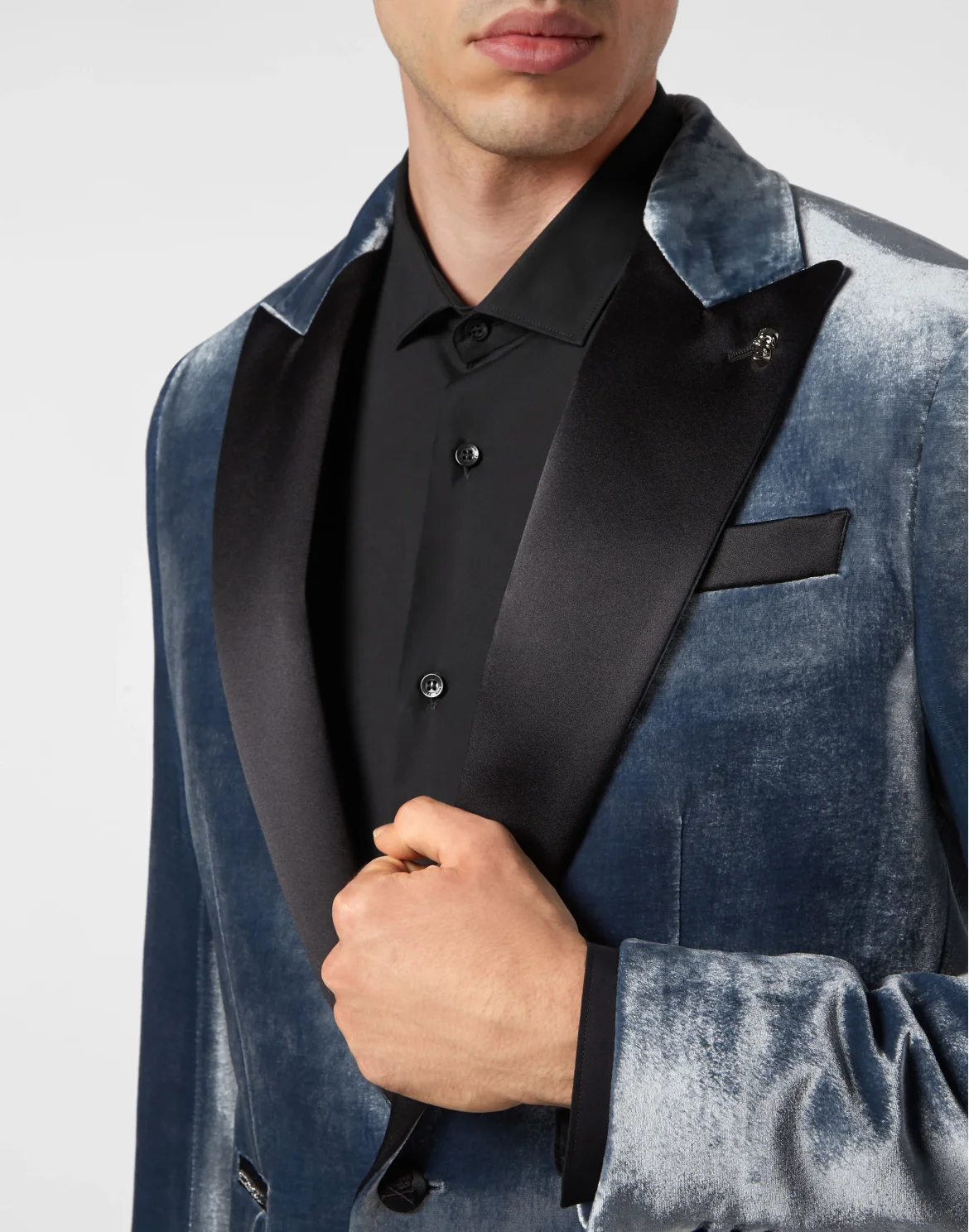 Velvet Blazer Lord fit, цвет: Голубой