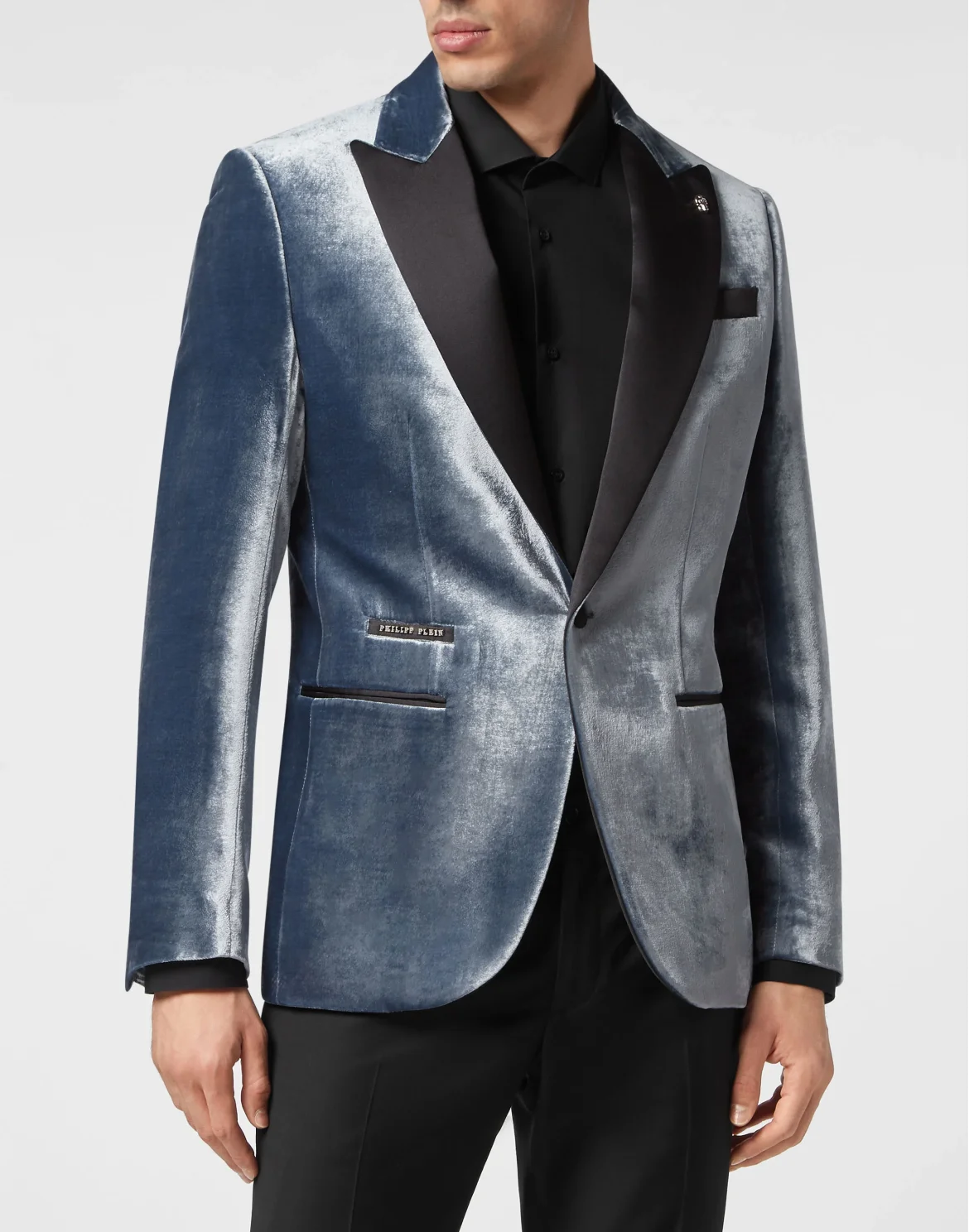 Velvet Blazer Lord fit, цвет: Голубой