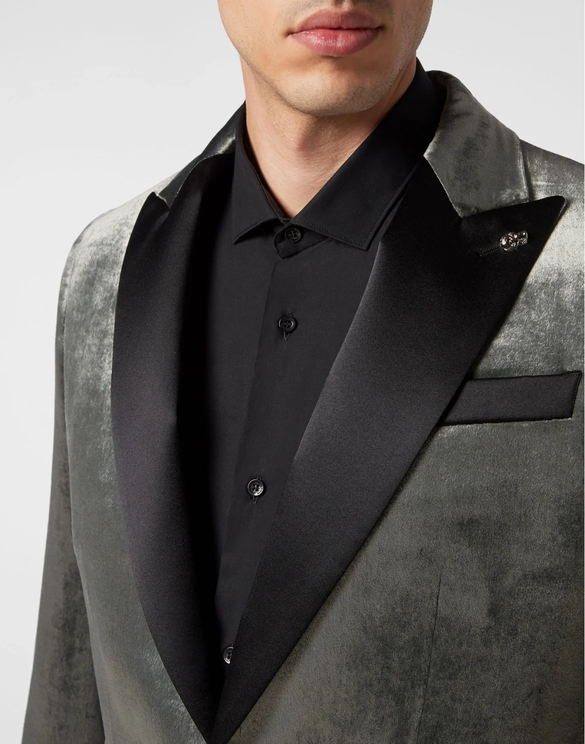 Velvet Blazer Lord fit, цвет: Серый