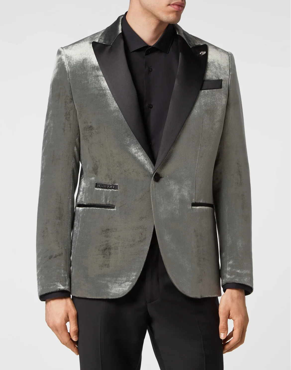 Velvet Blazer Lord fit, цвет: Серый