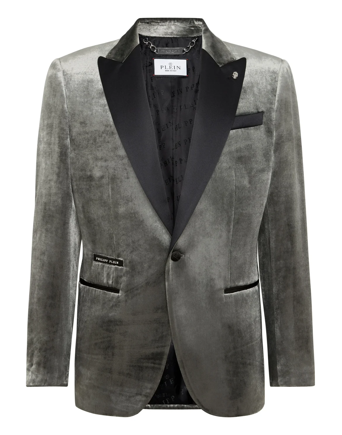 Velvet Blazer Lord fit, цвет: Серый