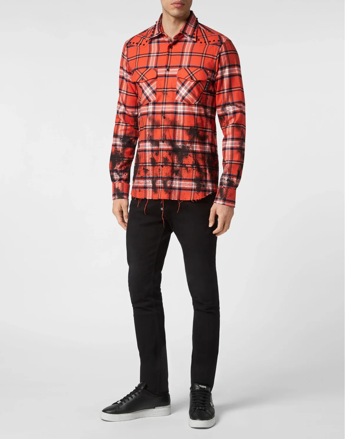 Flanella Tartan Shirt LS Gothic Plein, цвет: Оранжевый