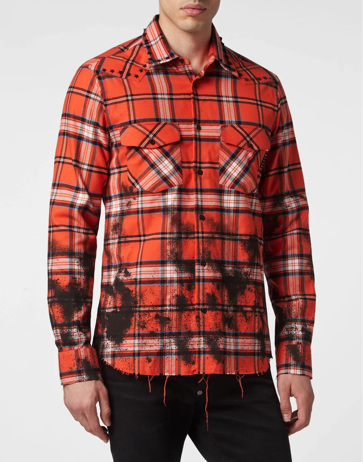 Flanella Tartan Shirt LS Gothic Plein, цвет: Оранжевый