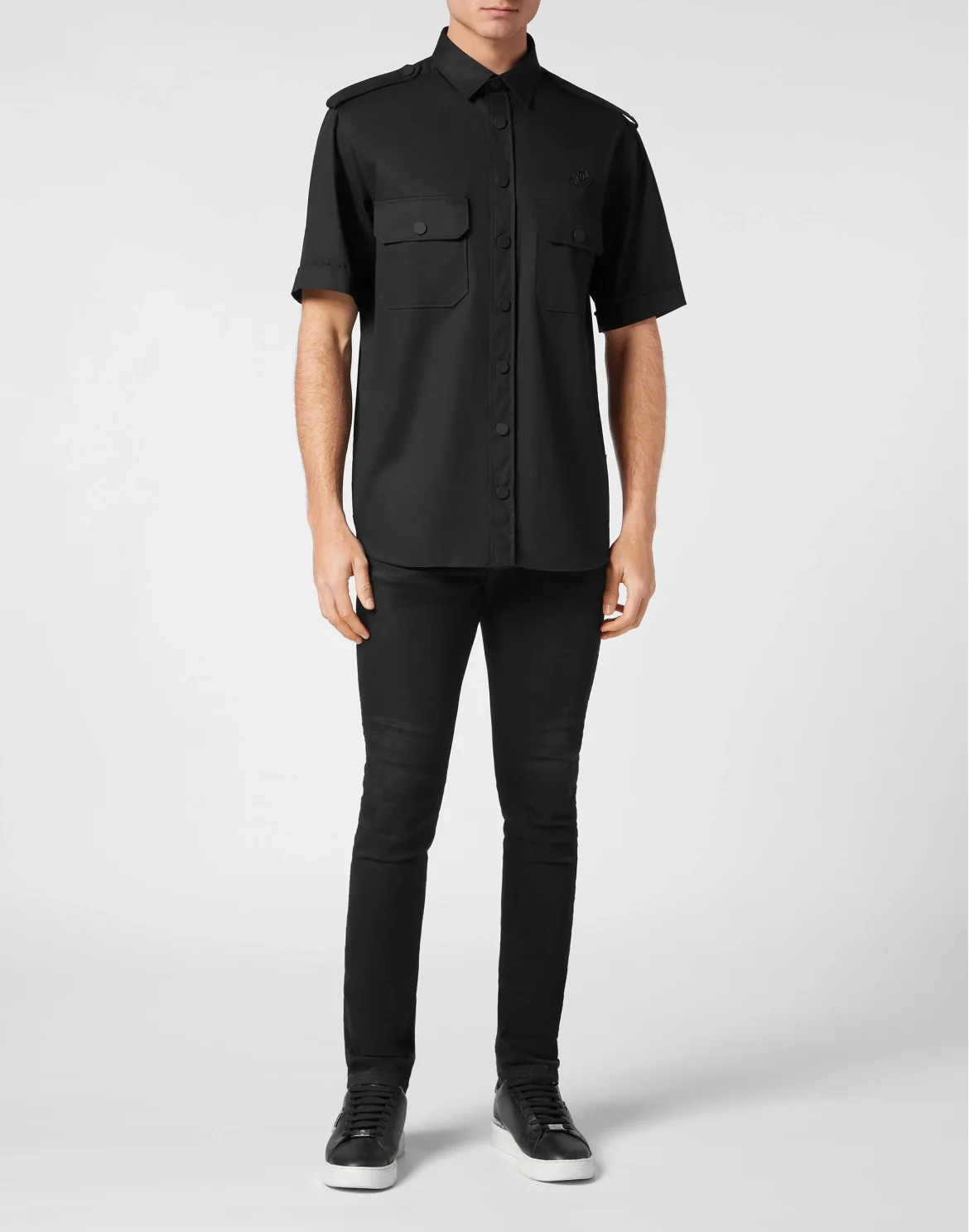 Military Shirt SS Gothic Plein, цвет: Черный