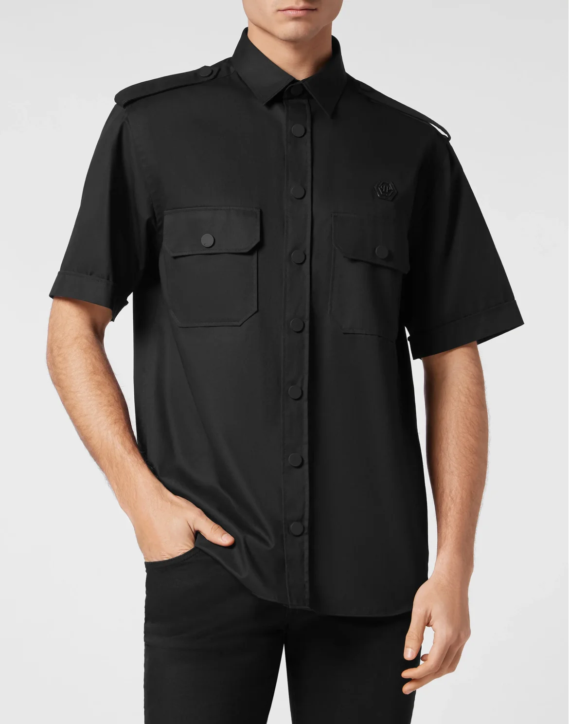 Military Shirt SS Gothic Plein, цвет: Черный