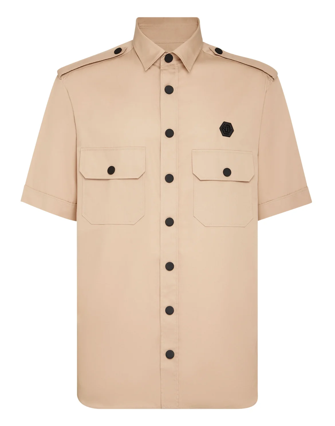 Military Shirt SS Gothic Plein, цвет: Бежевый