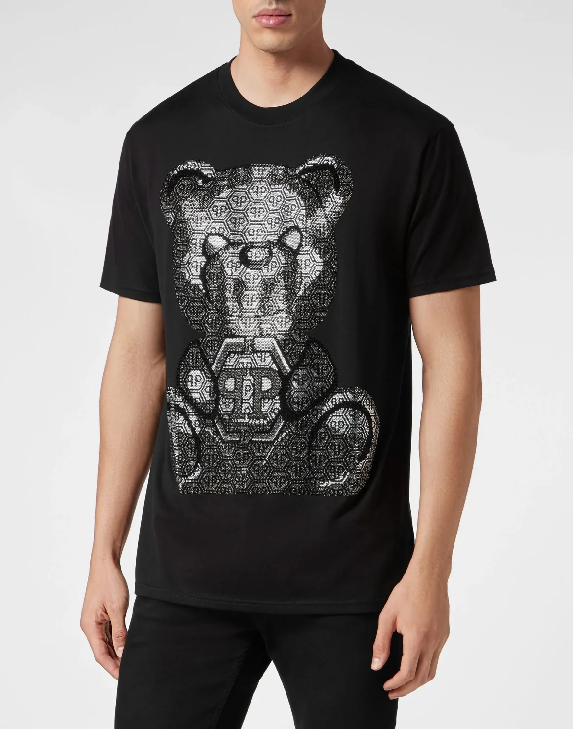 T-shirt Round Neck SS 3D Teddy, цвет: Черный