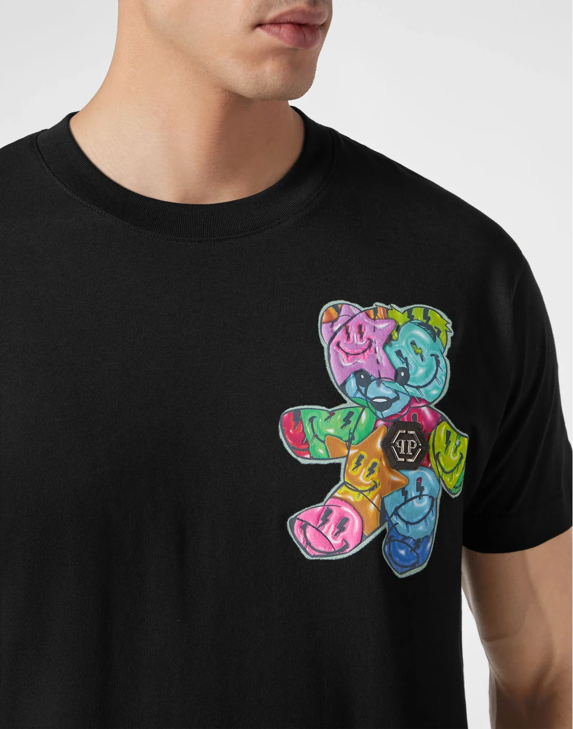T-shirt Round Neck SS Smile, цвет: Черный