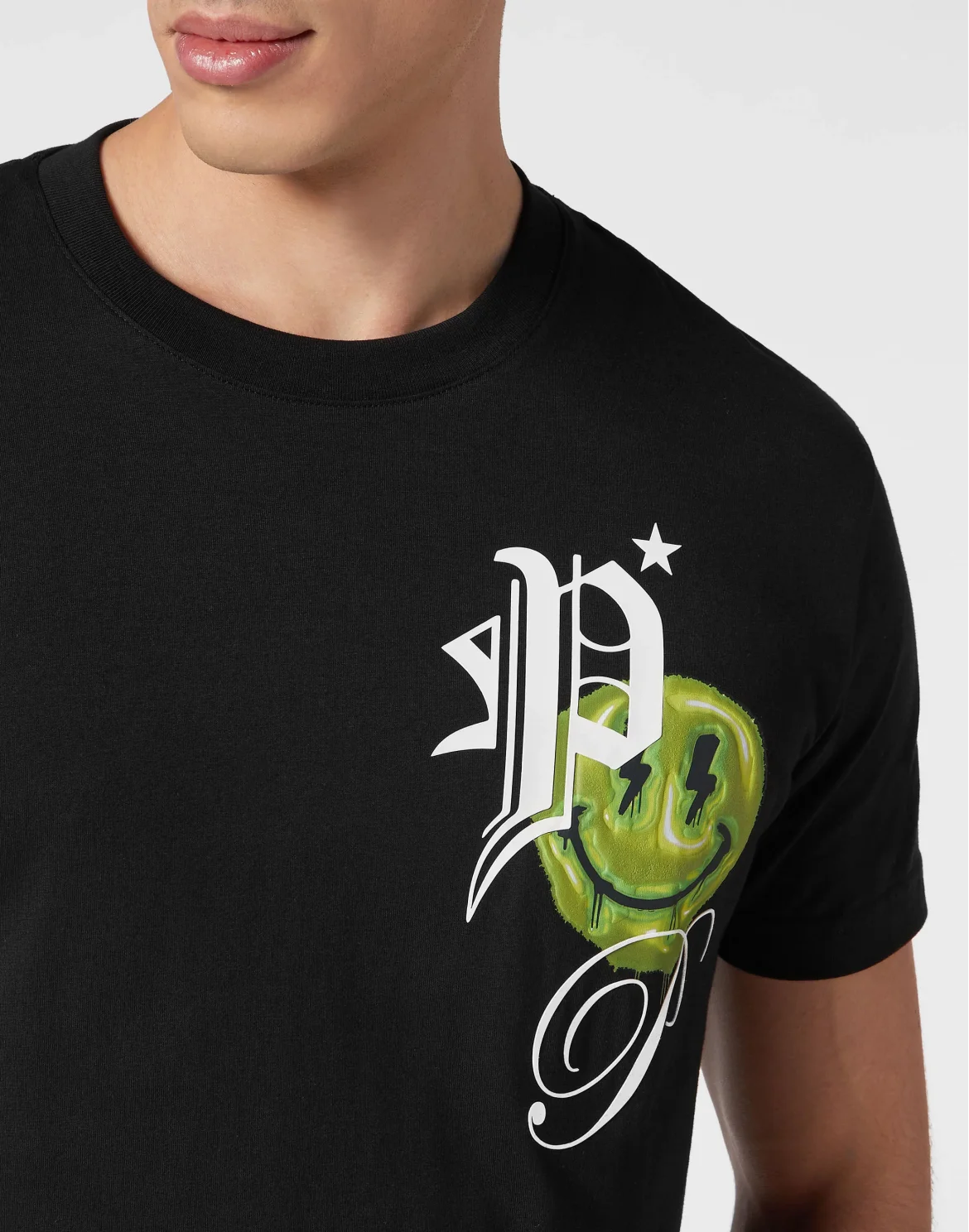T-shirt Round Neck SS Smile, цвет: Черный
